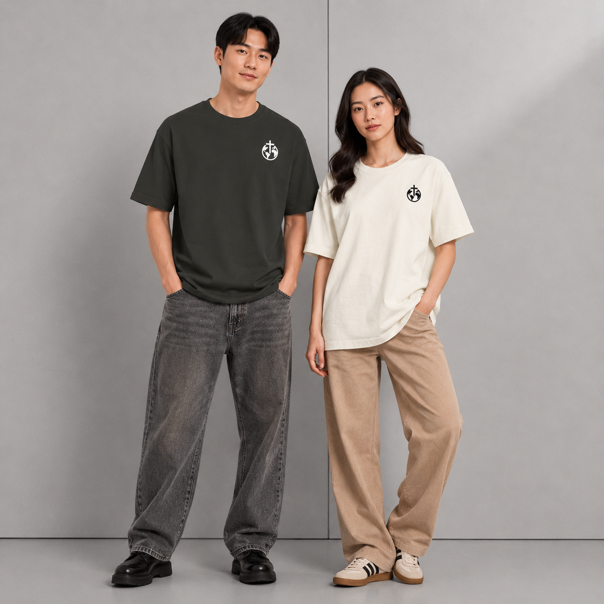 A Cross Culture Logo Oversized Tee