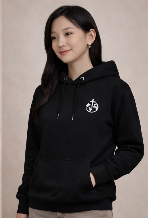 A Cross Culture Embroidered Hoodie