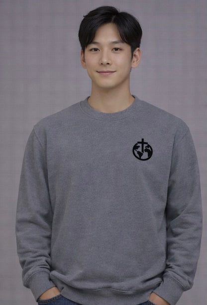 A Cross Culture Embroidered Sweatshirt