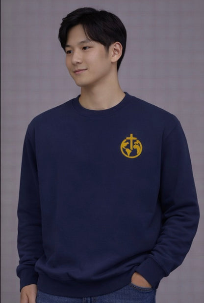 A Cross Culture Embroidered Sweatshirt
